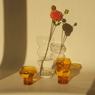 Bubble Drink Glass - Amber
