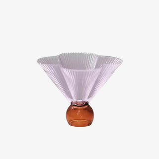 Fancy Ribbed Martini Glass
