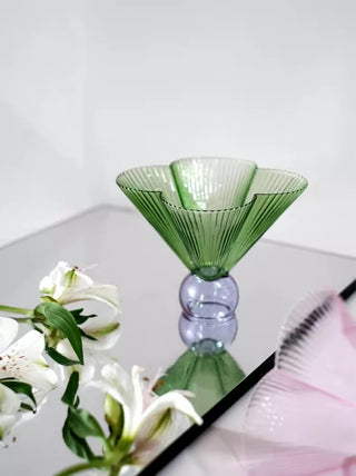Fancy Ribbed Martini Glass