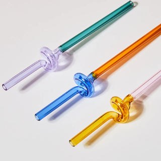 Curvy Glass Straw Set - Filtrum Home