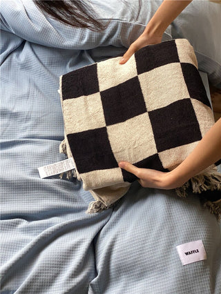 Checkered Oversized Towel - Filtrum Home