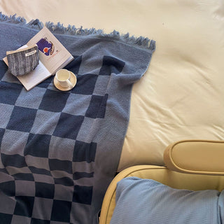 Checkered Oversized Towel - Filtrum Home