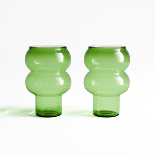 Bubble Drink Glass - Green