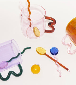 Curvy Glass Spoon Set - Filtrum Home