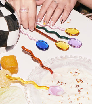 Curvy Glass Spoon Set - Filtrum Home