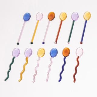 Curvy Glass Spoon Set - Filtrum Home