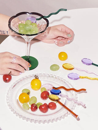 Curvy Glass Spoon Set - Filtrum Home