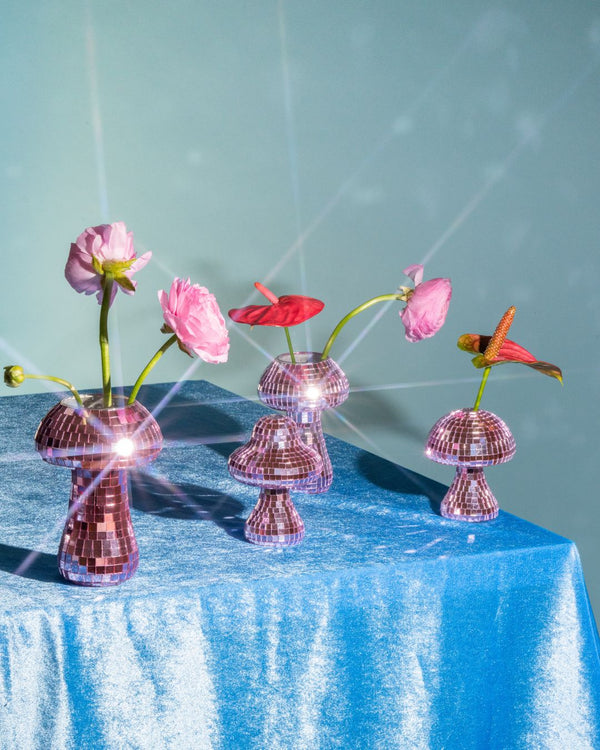 Mushroom Disco Vase - Pink - Filtrum Home
