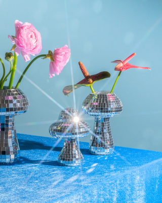 Mushroom Disco Vase - Silver - Filtrum Home