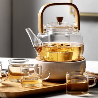 Bamboo & Glass Tea Kettle - Filtrum Home