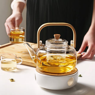 Bamboo & Glass Tea Kettle - Filtrum Home