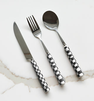 Checkered Flatware Set - Filtrum Home