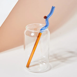 Curvy Glass Straw Set - Filtrum Home