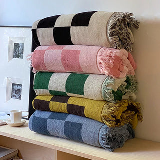 Checkered Oversized Towel - Filtrum Home