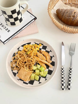 Checkered Flatware Set - Filtrum Home