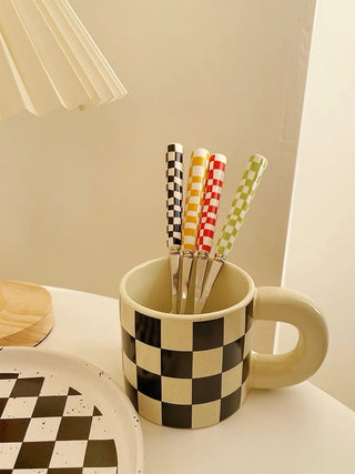 Checkered Flatware Set - Filtrum Home