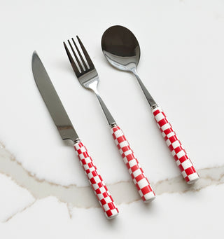 Checkered Flatware Set - Filtrum Home