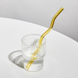 Wavy Glass Straw Set - Filtrum Home