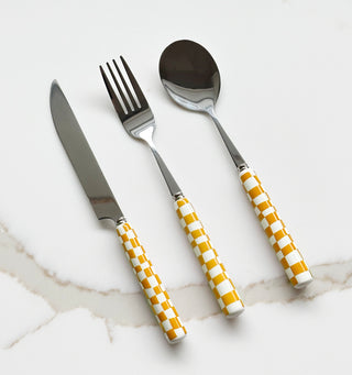 Checkered Flatware Set - Filtrum Home