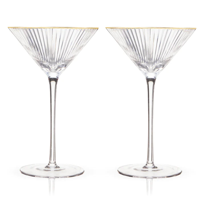 Ribbed Martini Glass - Gold - Filtrum Home