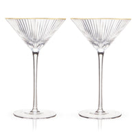 Ribbed Martini Glass - Gold - Filtrum Home