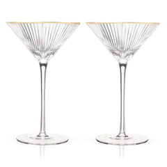 Ribbed Martini Glass - Gold - Filtrum Home