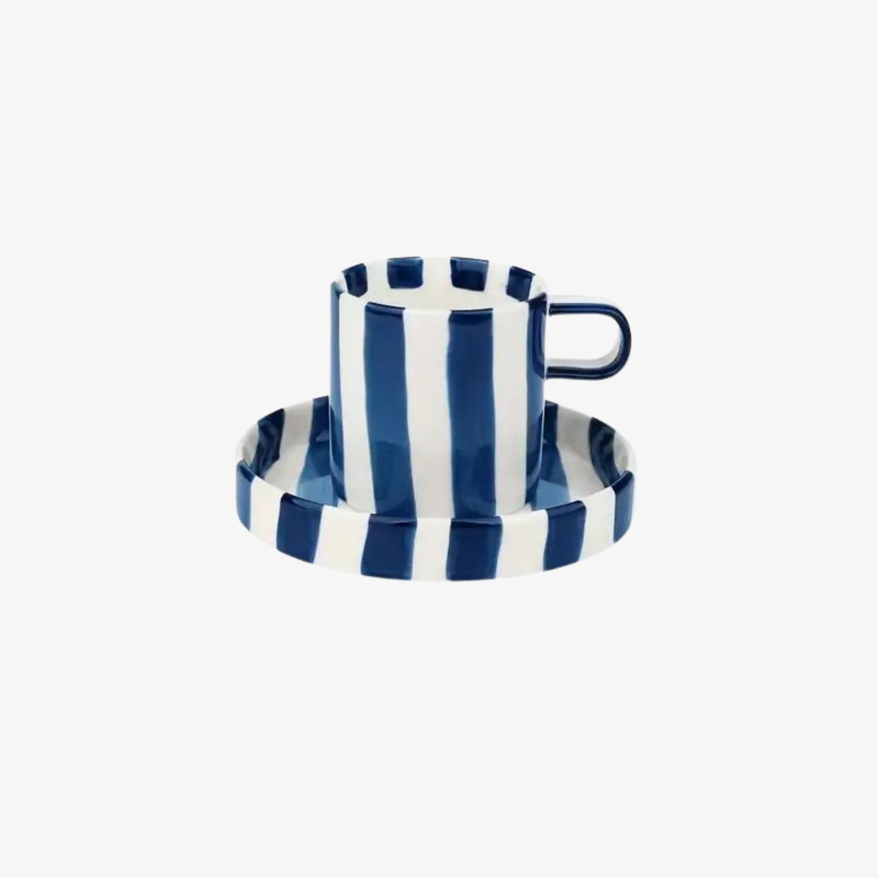 Striped Ceramic Mug Set