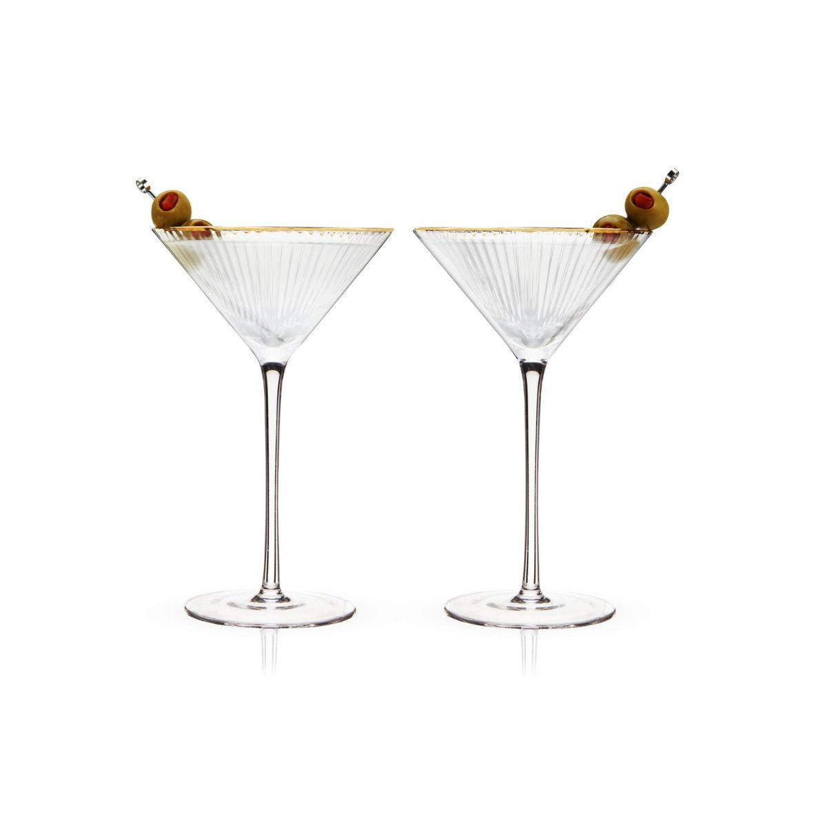 Ribbed Martini Glass - Gold - Filtrum Home