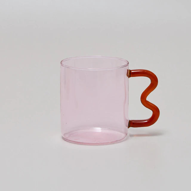 Wavy Abstract Glass Cup