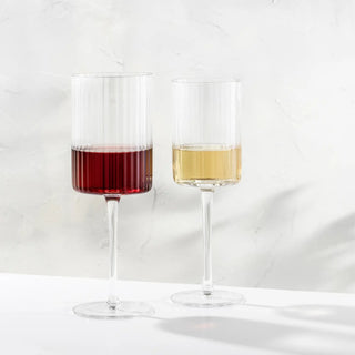 Ribbed Red Wine Glass - Set of 2 - Filtrum Home