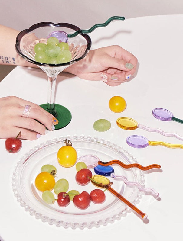 Curvy Glass Spoon Set - Filtrum Home