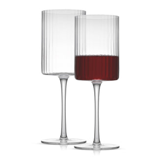Ribbed Red Wine Glass - Set of 2 - Filtrum Home