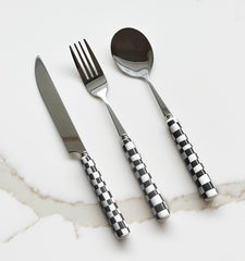 Checkered Flatware Set - Filtrum Home