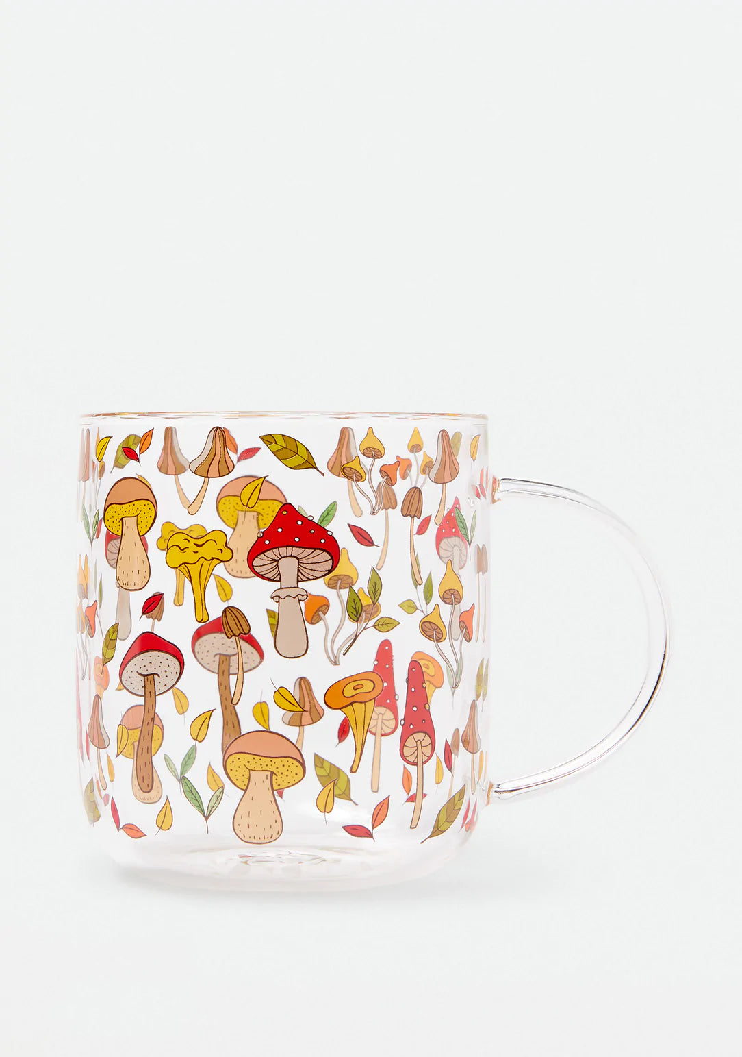 Mushroom Coffee Glass, Mushroom Glass Cups, Mushroom Coffee Cup