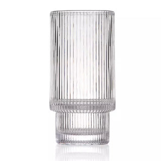Ribbed Crystal Glass - Tall - Filtrum Home