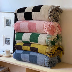 Checkered Oversized Towel - Filtrum Home