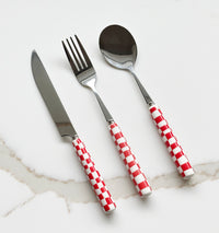 Checkered Flatware Set - Filtrum Home