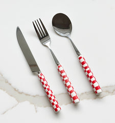 Checkered Flatware Set - Filtrum Home