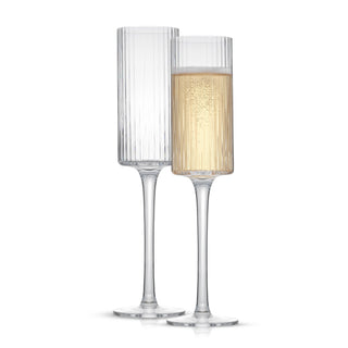 Ribbed Champagne Glass - Set of 2 - Filtrum Home
