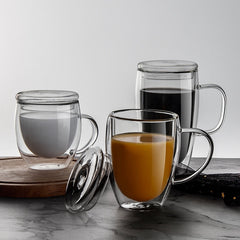Filtrum Home Glass Mug with Lid is $18.99