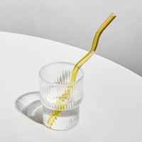 Wavy Glass Straw Set - Filtrum Home