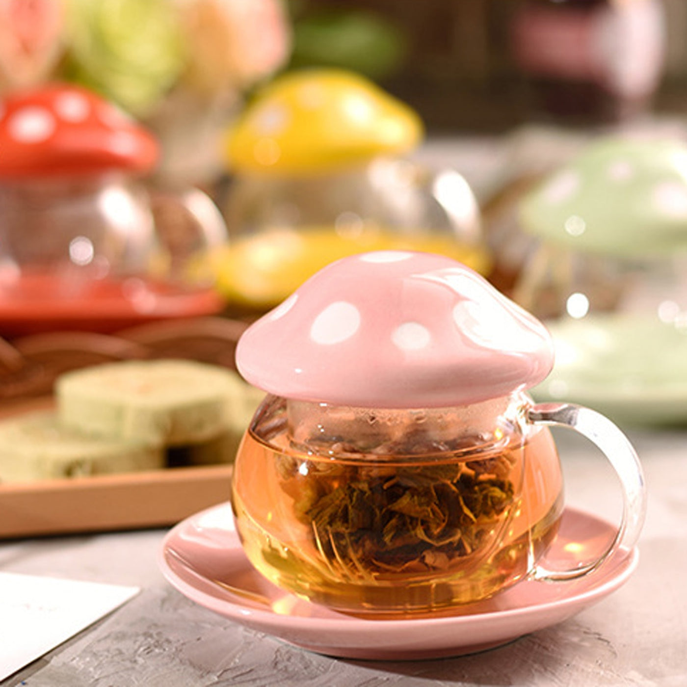 Mushroom Tea Infuser Glass - Filtrum Home